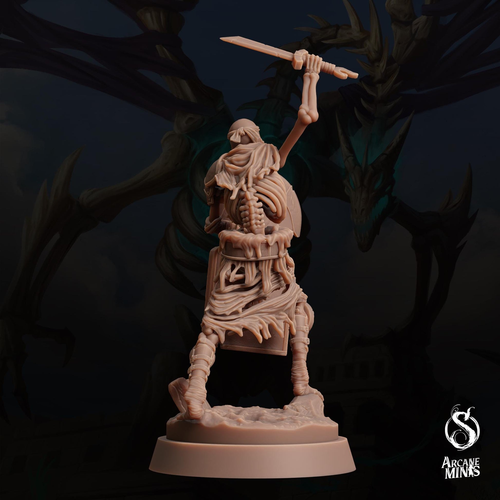 Skeleton Warriors, Swordsmen by Arcane Minis | Please Read Description | Print on Demand