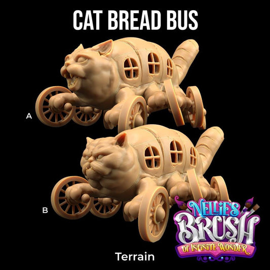 Cat Bread Bus by Dragon Trappers Lodge | Please Read Description | Print on Demand