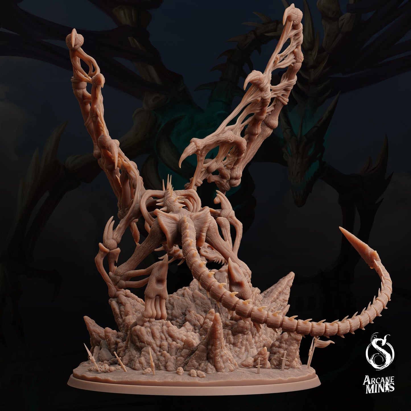 Bone Dragon by Arcane Minis | Please Read Description | Print on Demand