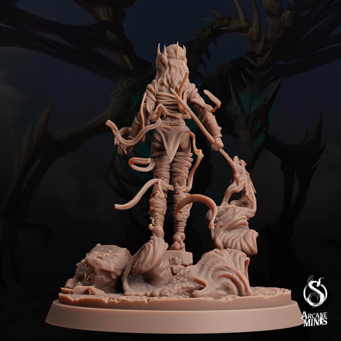 Mummy Lord, Malignant One by Arcane Minis | Please Read Description | Print on Demand