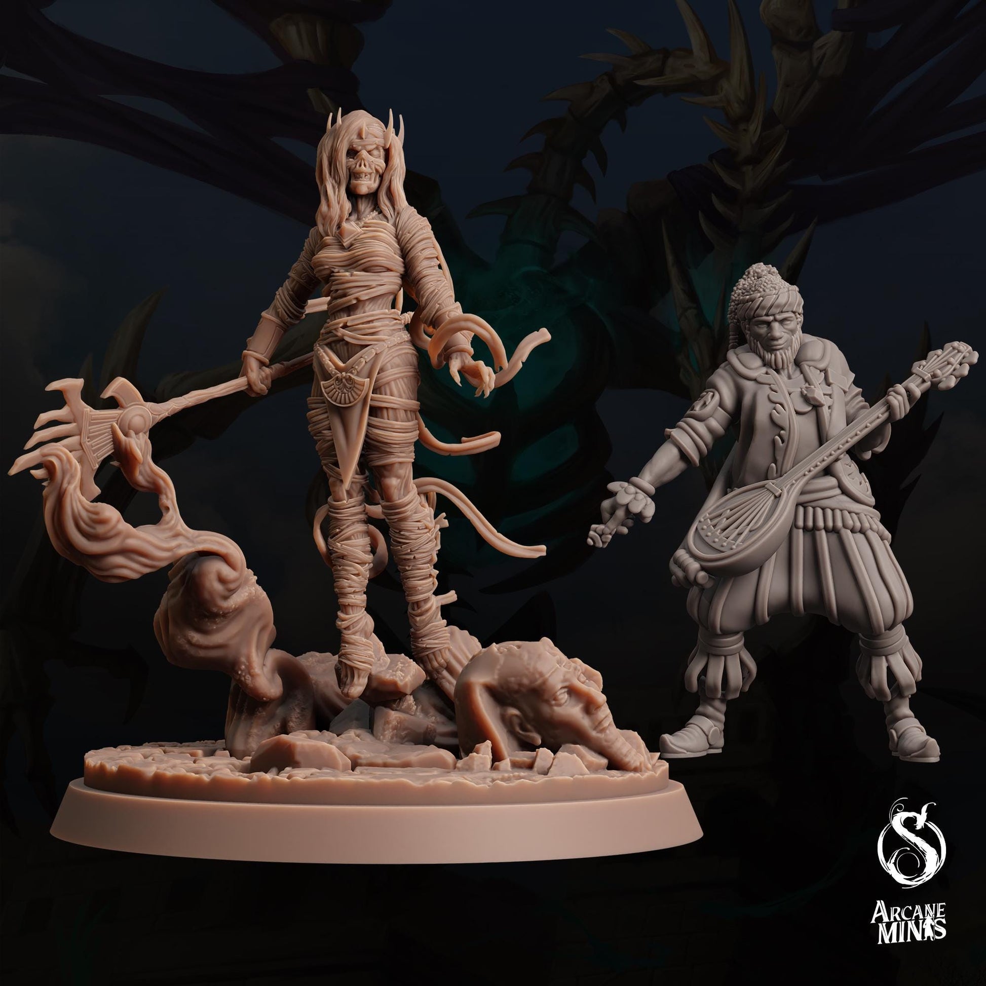 Mummy Lord, Malignant One by Arcane Minis | Please Read Description | Print on Demand