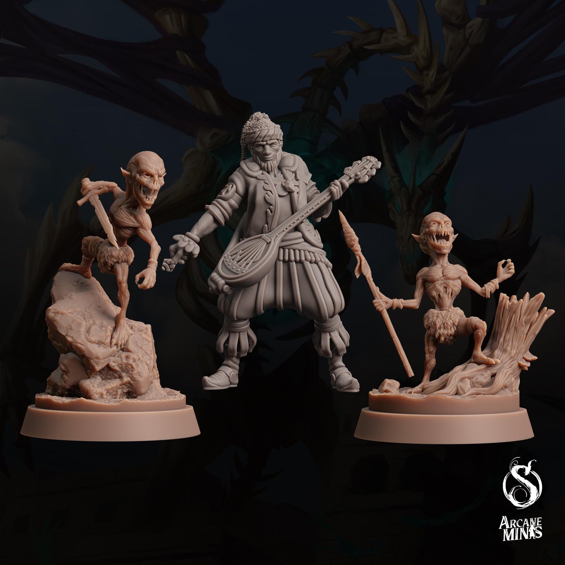 Shrunken Warriors by Arcane Minis | Please Read Description | Print on Demand