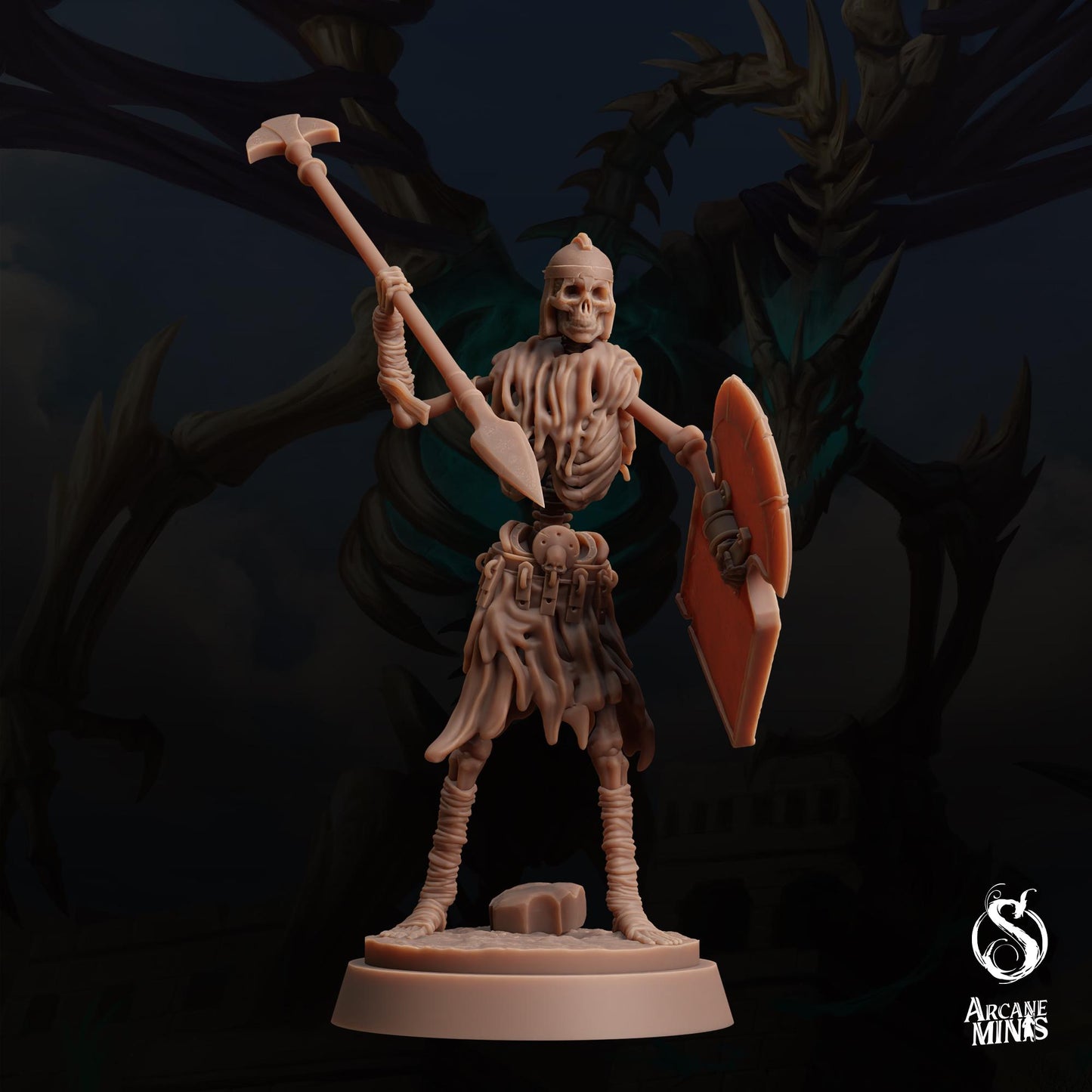 Skeleton Warriors, Spearmen by Arcane Minis | Please Read Description | Print on Demand