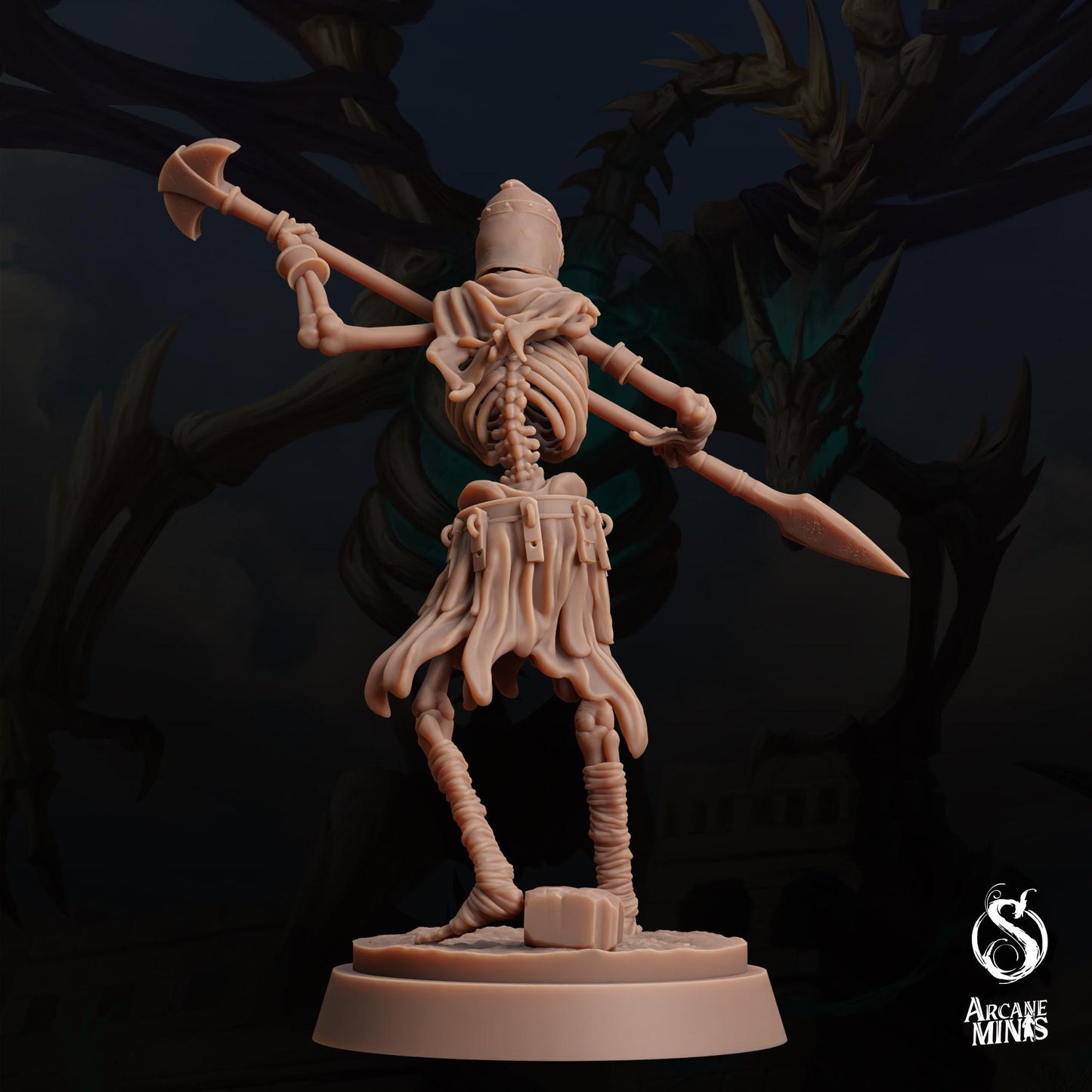 Skeleton Warriors, Spearmen by Arcane Minis | Please Read Description | Print on Demand