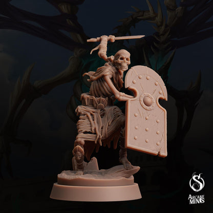 Skeleton Warriors, Swordsmen by Arcane Minis | Please Read Description | Print on Demand