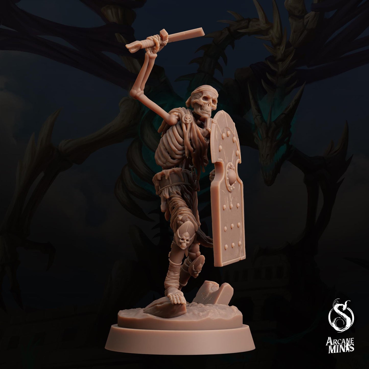 Skeleton Warriors, Swordsmen by Arcane Minis | Please Read Description | Print on Demand