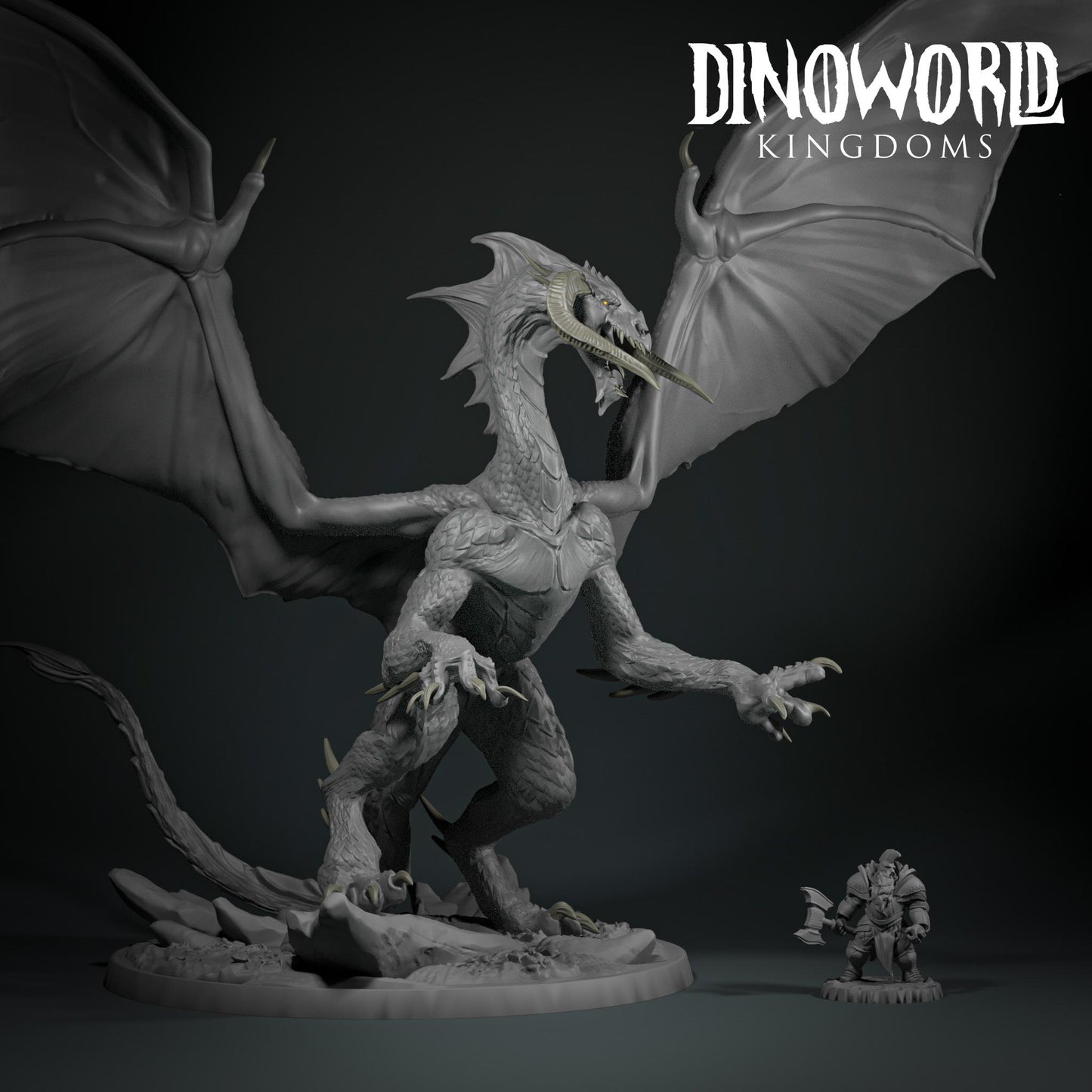 Ancient Black Dragon by Dinoworld Kingdoms | Please Read Description | Print on Demand