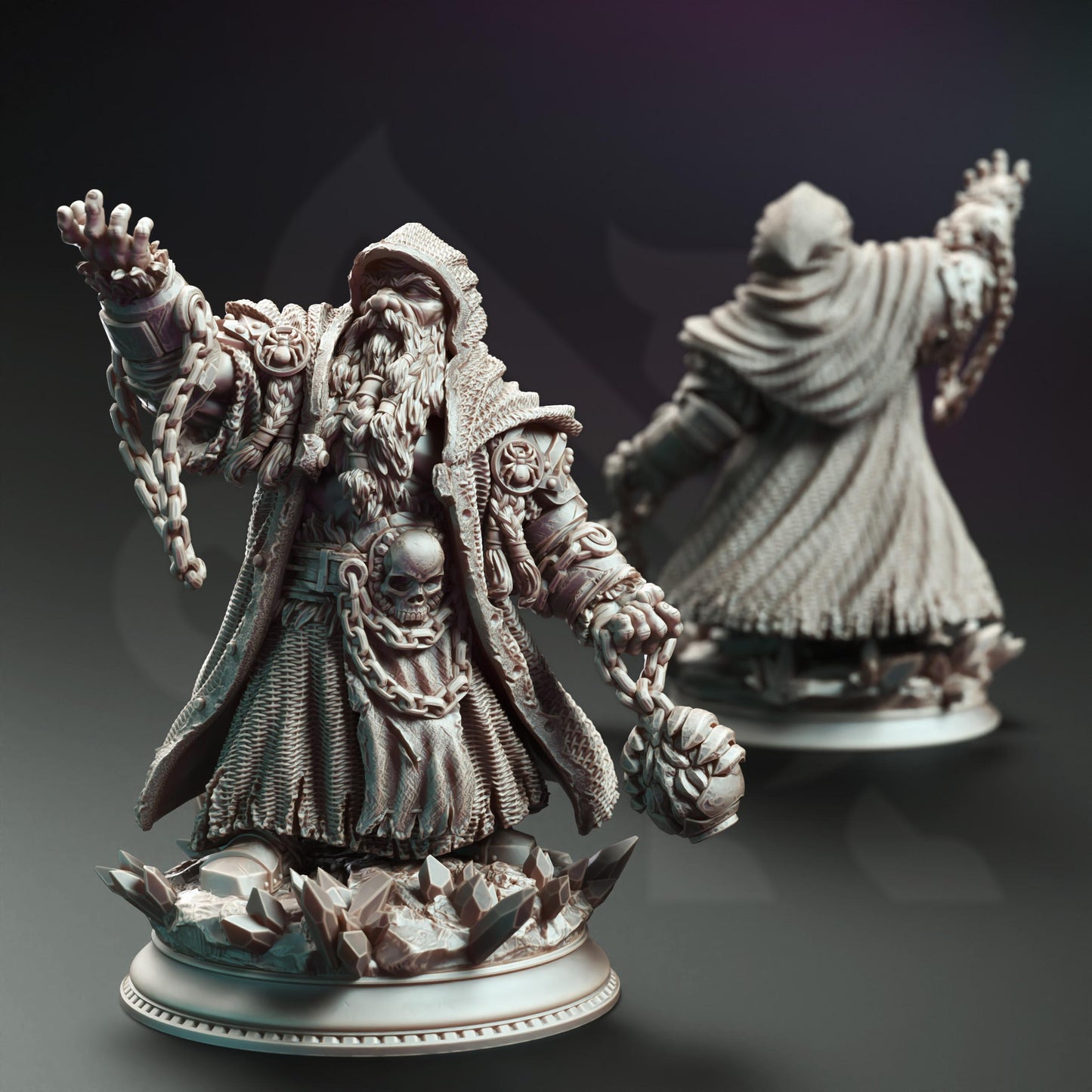 Dorgrid Darnane, Dark Dwarf Rune Sorcerer by DM Stash | Please Read description | Print on Demand