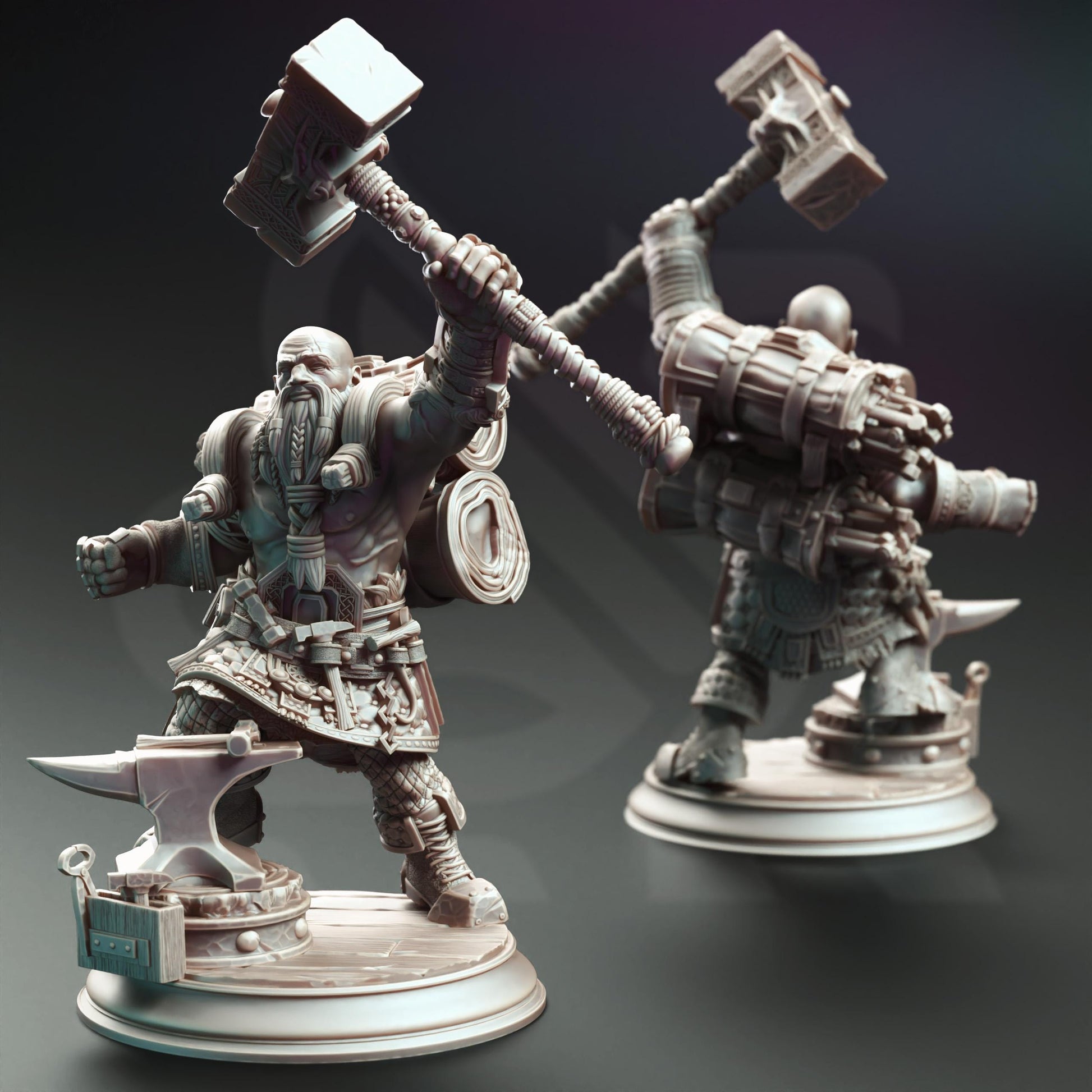 Lochren Ishtrak Hammerfist, Dwarven Blacksmith by DM Stash | Please Read description | Print on Demand