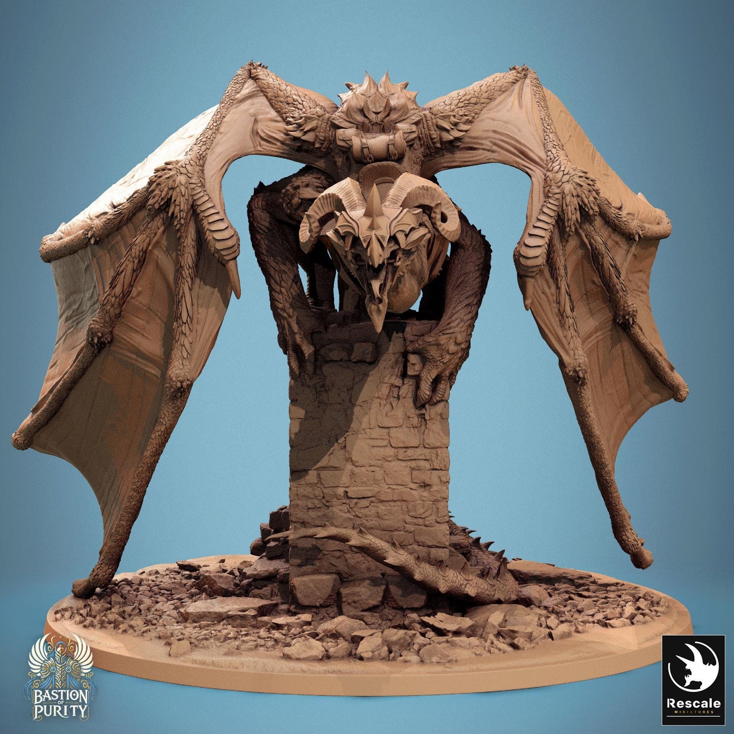 Astralyon, Saddled Dragon by Rescale Miniatures | Please Read Description | Print on Demand