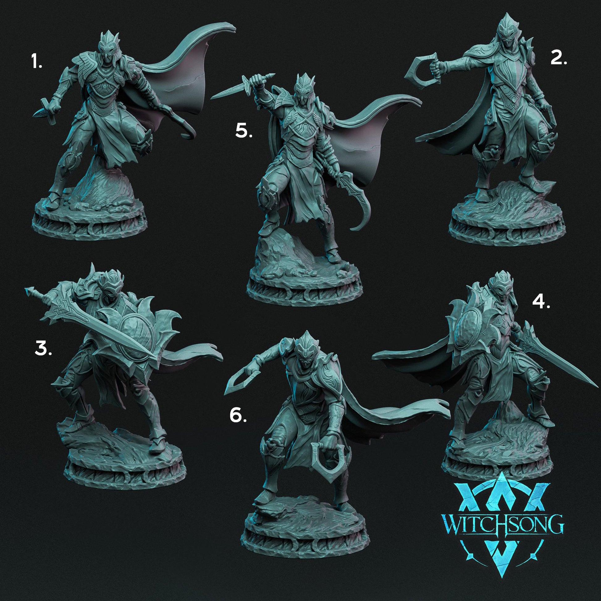 Wingsworn Conscripts, Set of 6 by Witchsong Miniatures | Please Read Description | Print on Demand