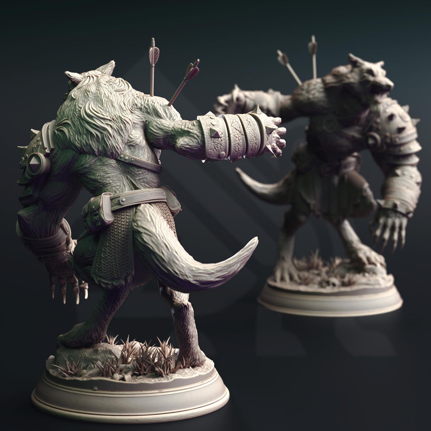 Werewolf Warriors by DM Stash | Please Read description | Print on Demand