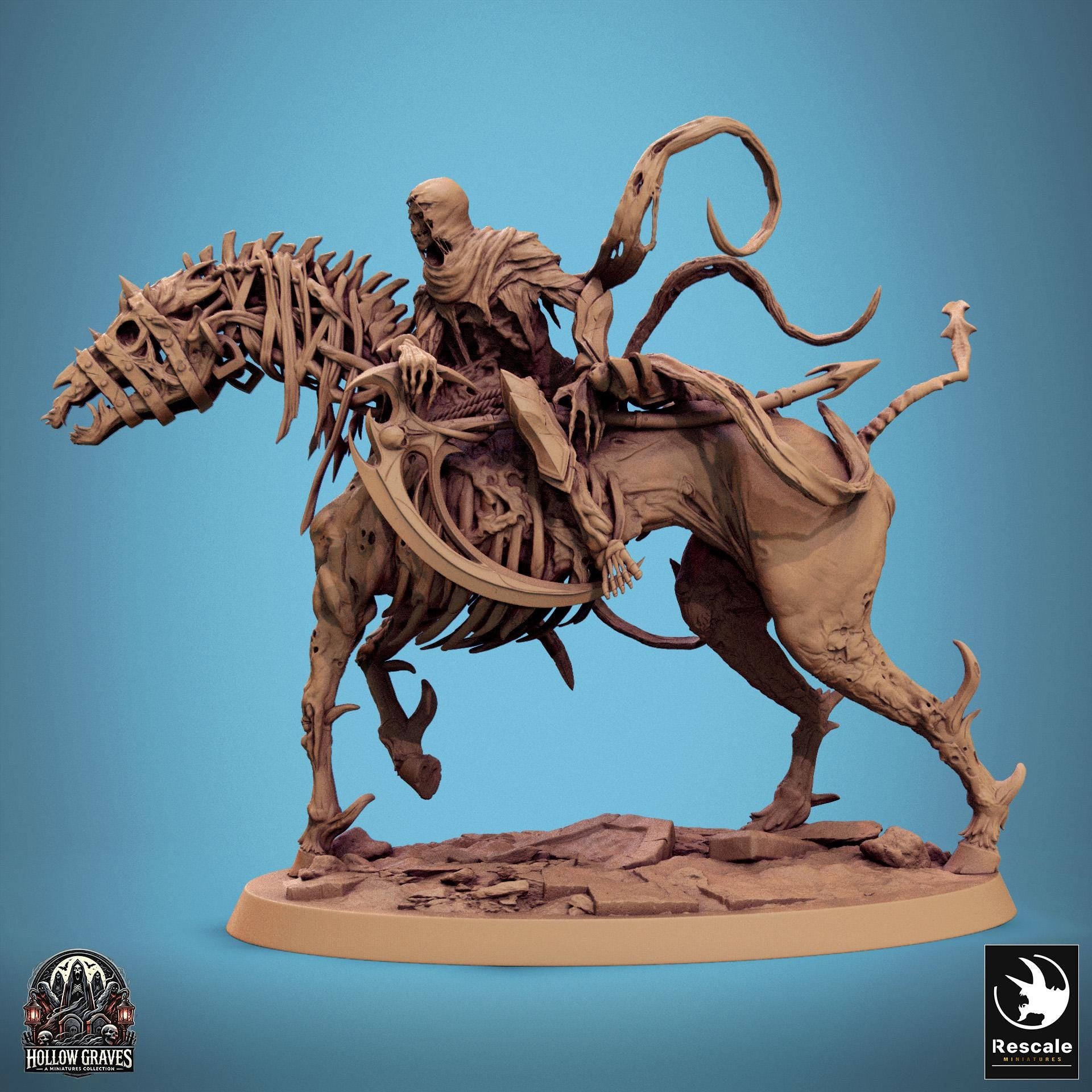 Wraithbound Cavalier, Mounted by Rescale Miniatures | Please Read Description | Print on Demand