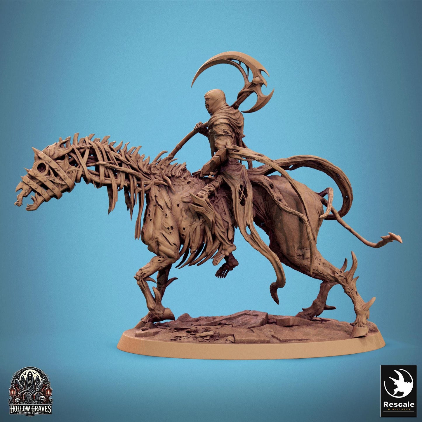 Wraithbound Cavalier, Mounted by Rescale Miniatures | Please Read Description | Print on Demand