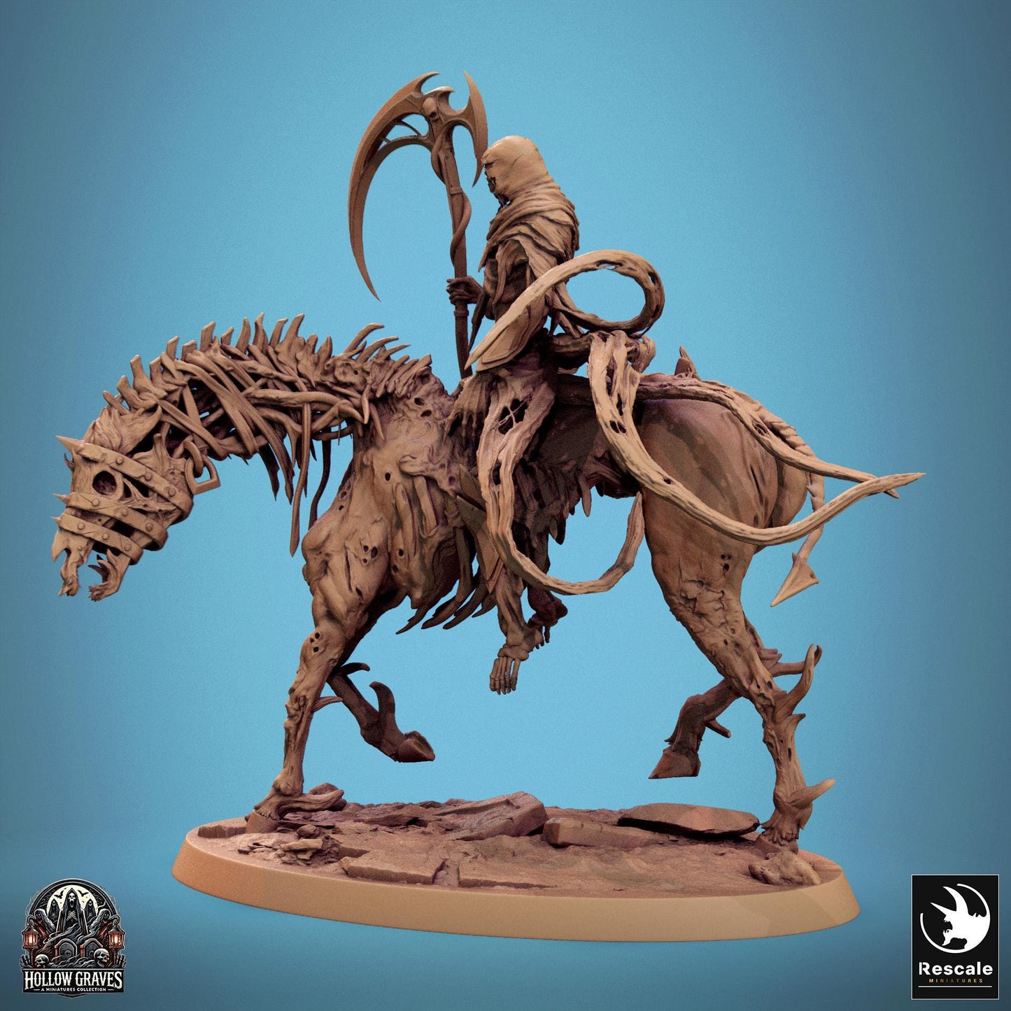 Wraithbound Cavalier, Mounted by Rescale Miniatures | Please Read Description | Print on Demand