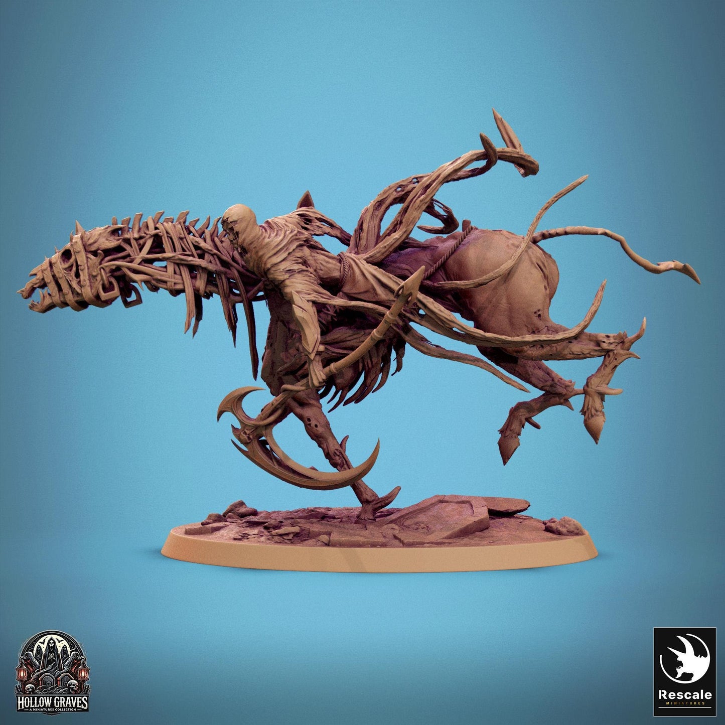 Wraithbound Cavalier, Mounted by Rescale Miniatures | Please Read Description | Print on Demand