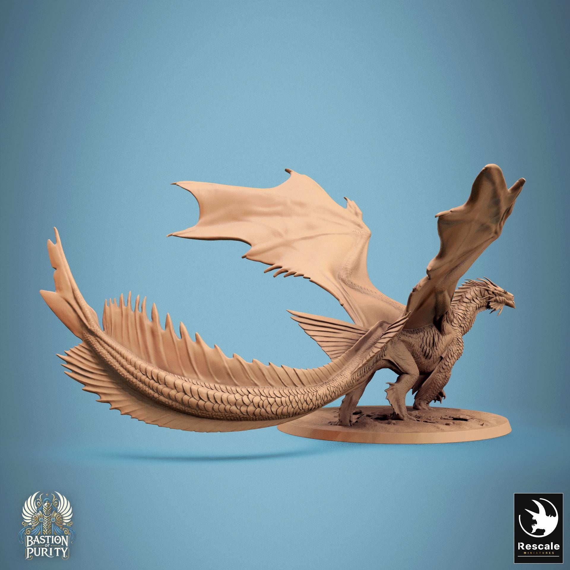 Bronze Dragon, Redesign by Rescale Miniatures | Please Read Description | Print on Demand