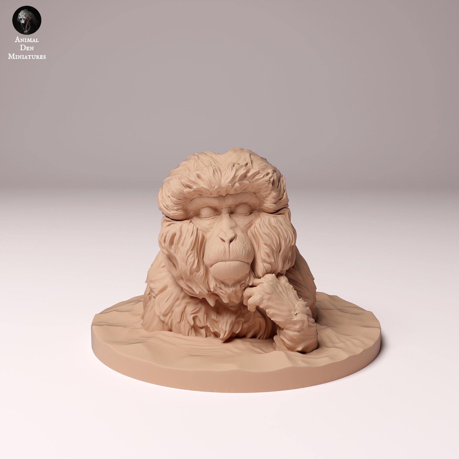 Japanese Macaque 1/8 & 1/4 scale by Animal Den Miniatures | Please Read Description | Print on Demand