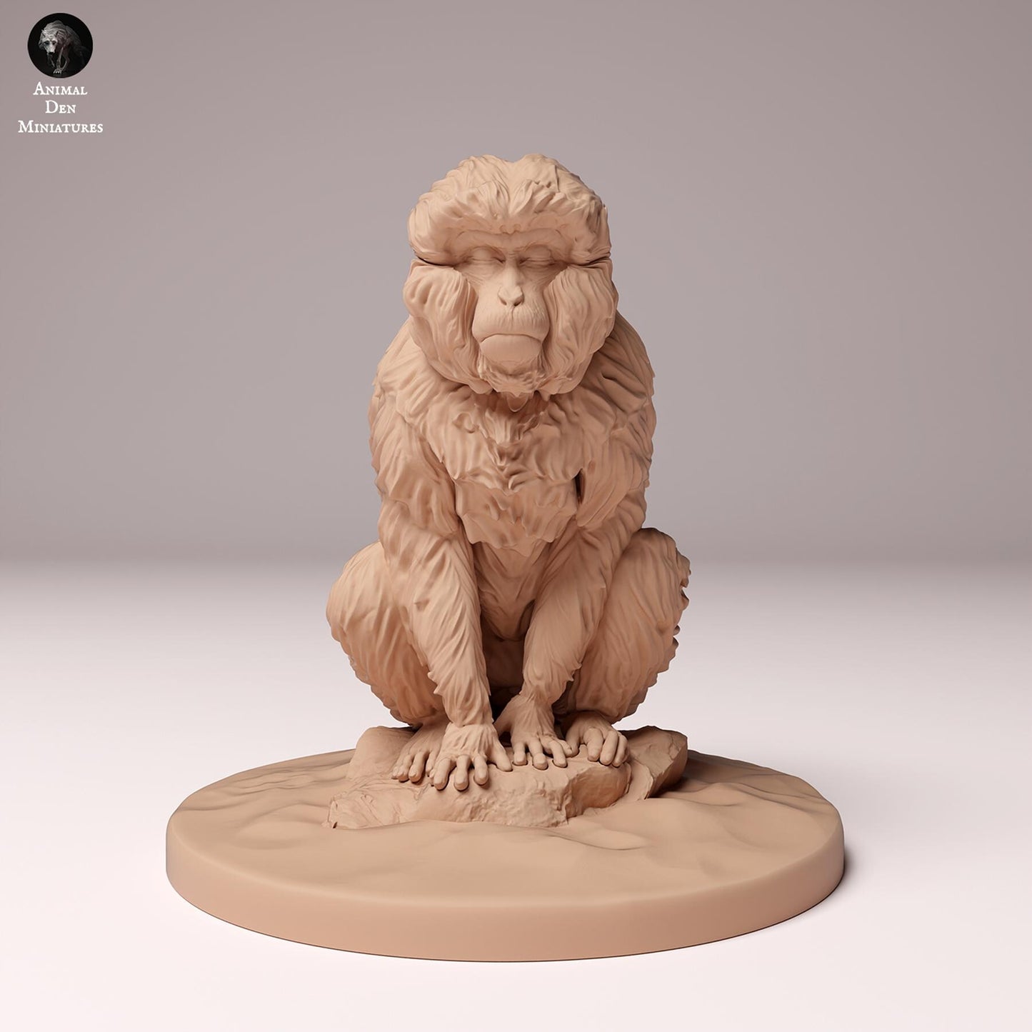 Japanese Macaque 1/8 & 1/4 scale by Animal Den Miniatures | Please Read Description | Print on Demand