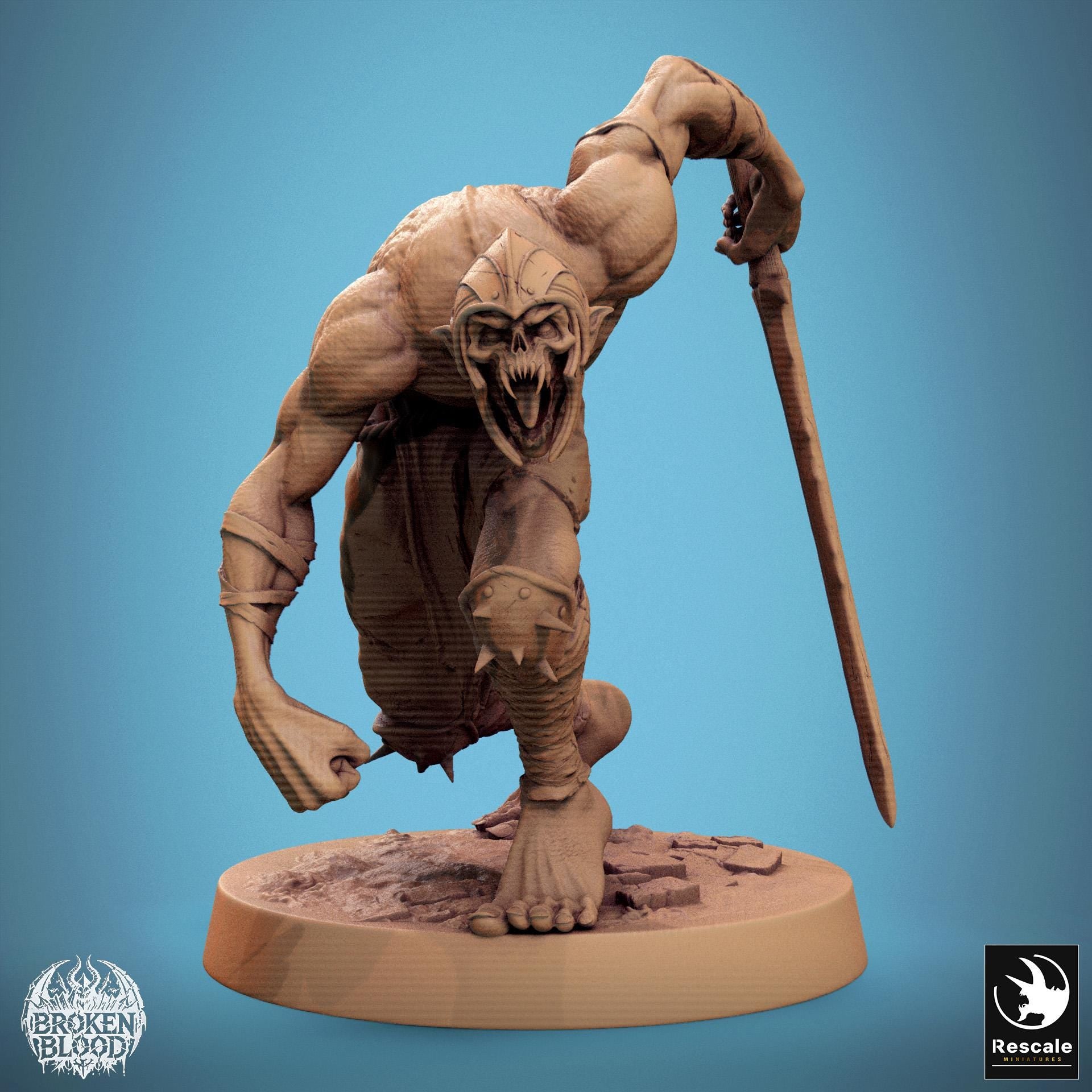 Ghoul Ravager 1 by Rescale Miniatures | Please Read Description | Print on Demand