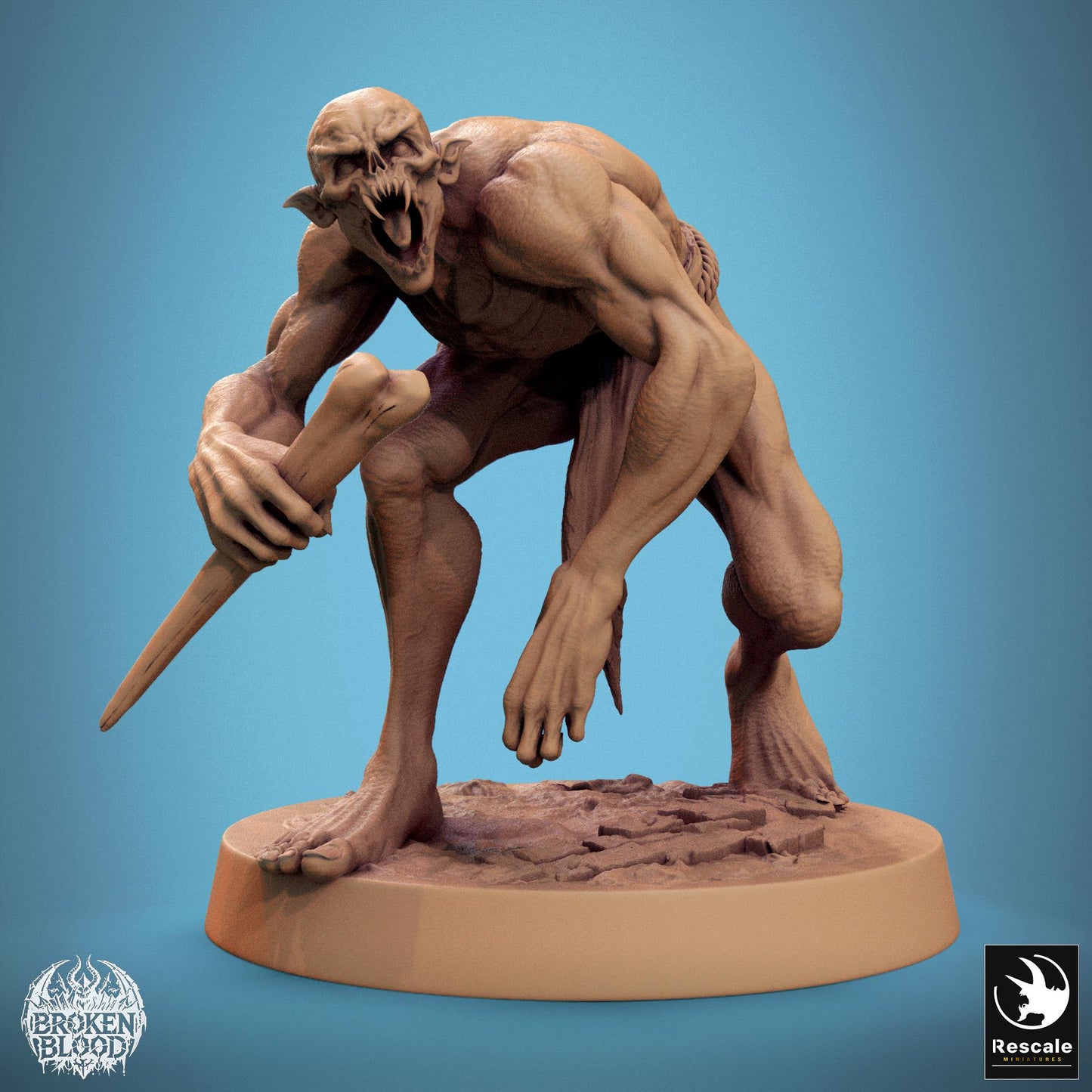 Ghoul Savage 1 by Rescale Miniatures | Please Read Description | Print on Demand