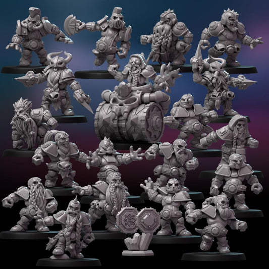 Darkstone Miners Full Team by Dice Heads | Please Read Description | Print on Demand