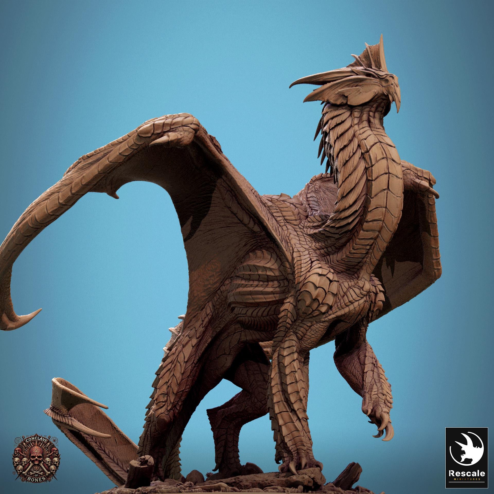 Silver Dragon by Rescale Miniatures | Please Read Description | Print on Demand