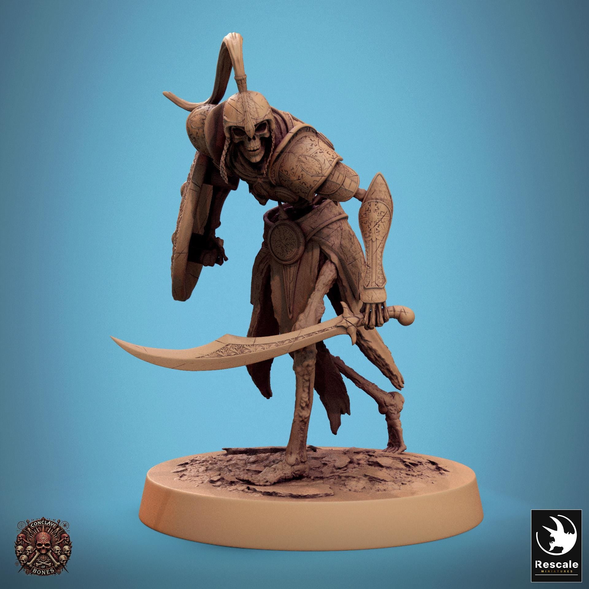 Persian Skeletons, Swords by Rescale Miniatures | Please Read Description | Print on Demand