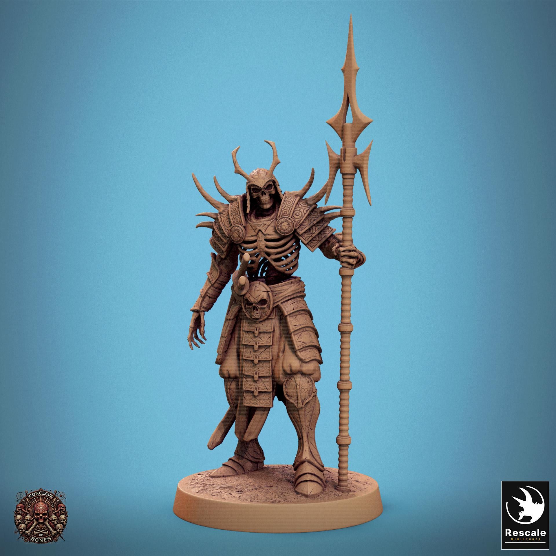 Oriental Skeletons, Dual Swords & Spears by Rescale Miniatures | Please Read Description | Print on Demand