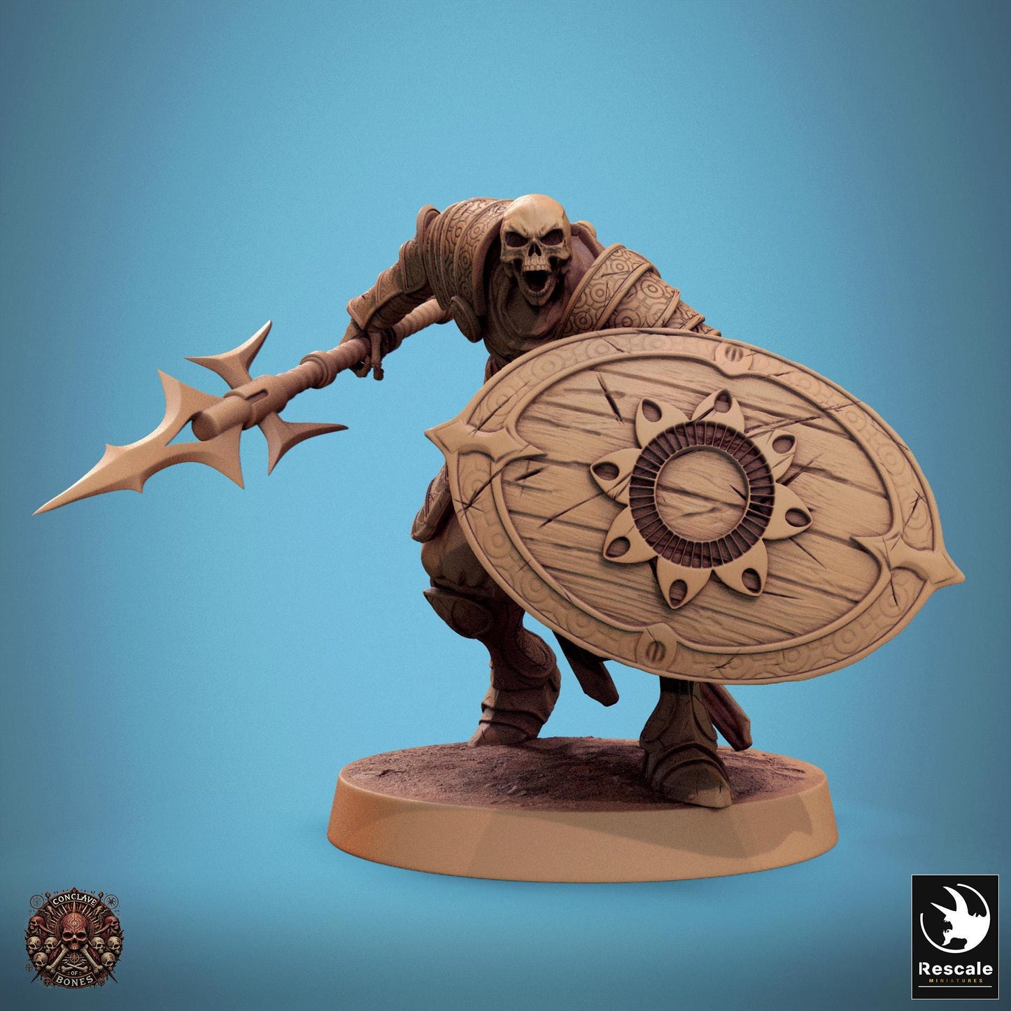 Oriental Skeletons, Sword/Shield & Spear/Shield by Rescale Miniatures | Please Read Description | Print on Demand