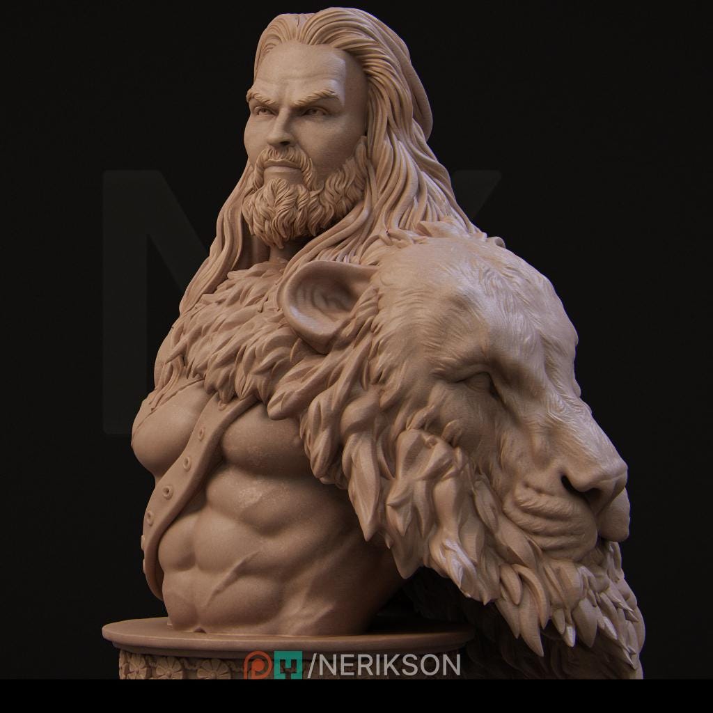 Heracles Bust by Nerikson | Please Read description | Print on Demand