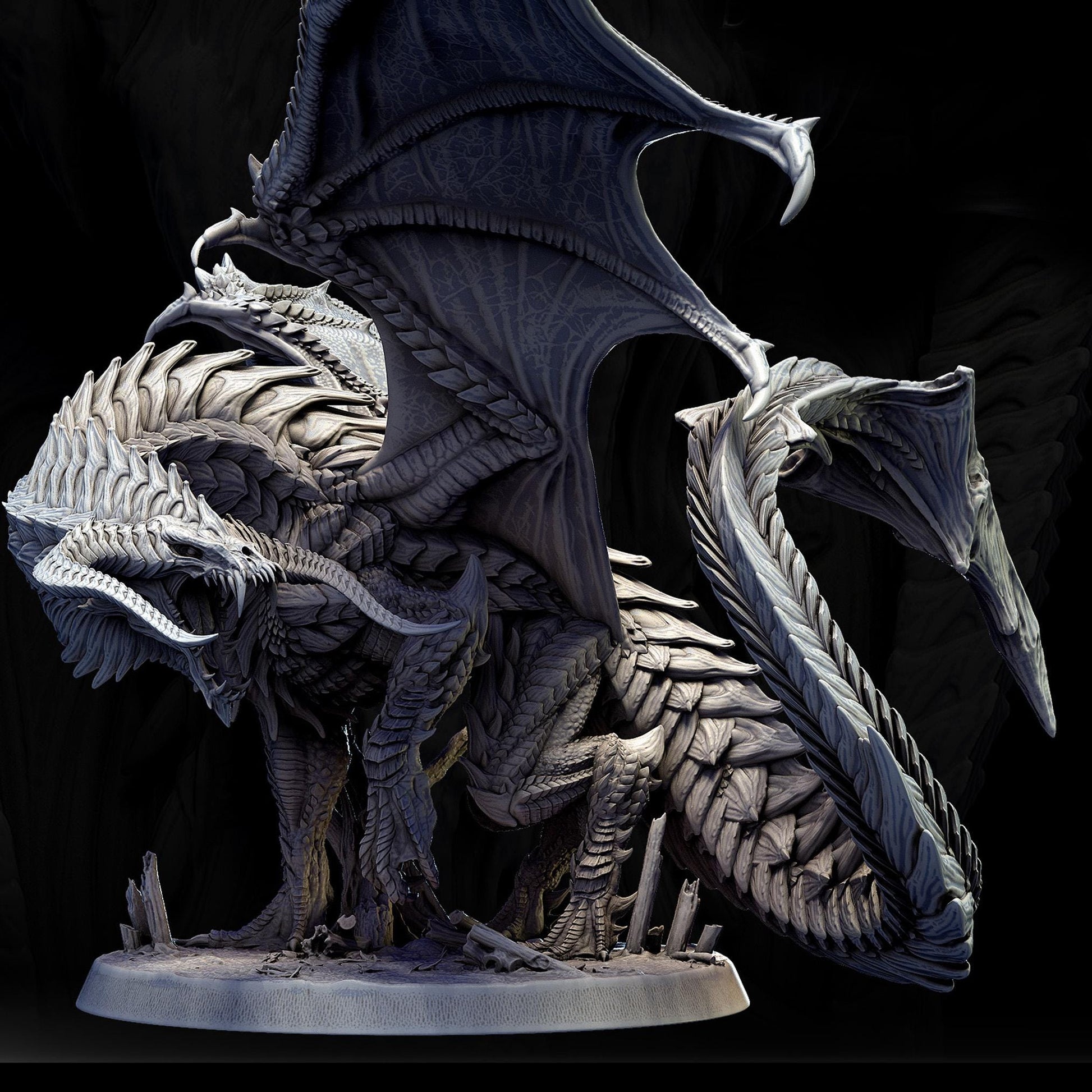 Black Dragon Wyrmling by Mini Monster Mayhem | Please Read Description | Print on Demand