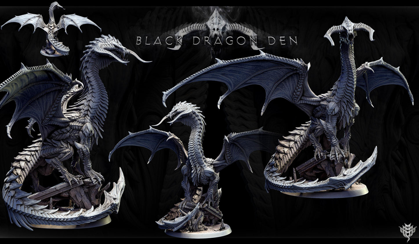 Black Dragon Wyrmling by Mini Monster Mayhem | Please Read Description | Print on Demand