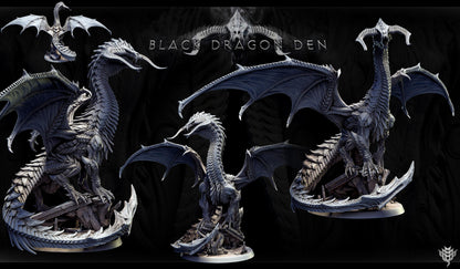 Black Dragon Wyrmling by Mini Monster Mayhem | Please Read Description | Print on Demand