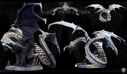 Black Dragon Wyrmling by Mini Monster Mayhem | Please Read Description | Print on Demand