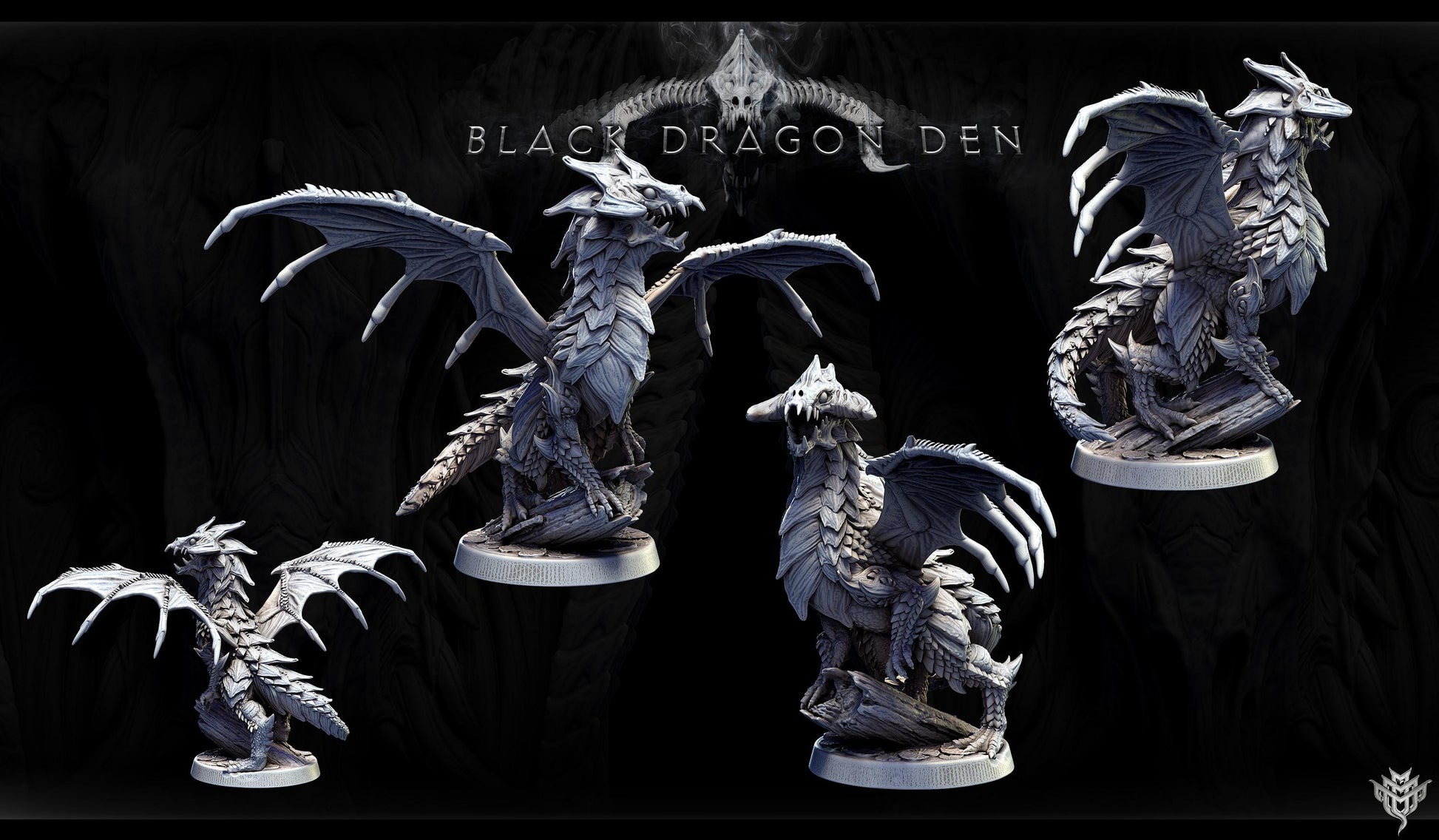 Black Dragon Wyrmling by Mini Monster Mayhem | Please Read Description | Print on Demand