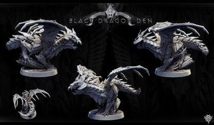 Black Dragon Wyrmling by Mini Monster Mayhem | Please Read Description | Print on Demand