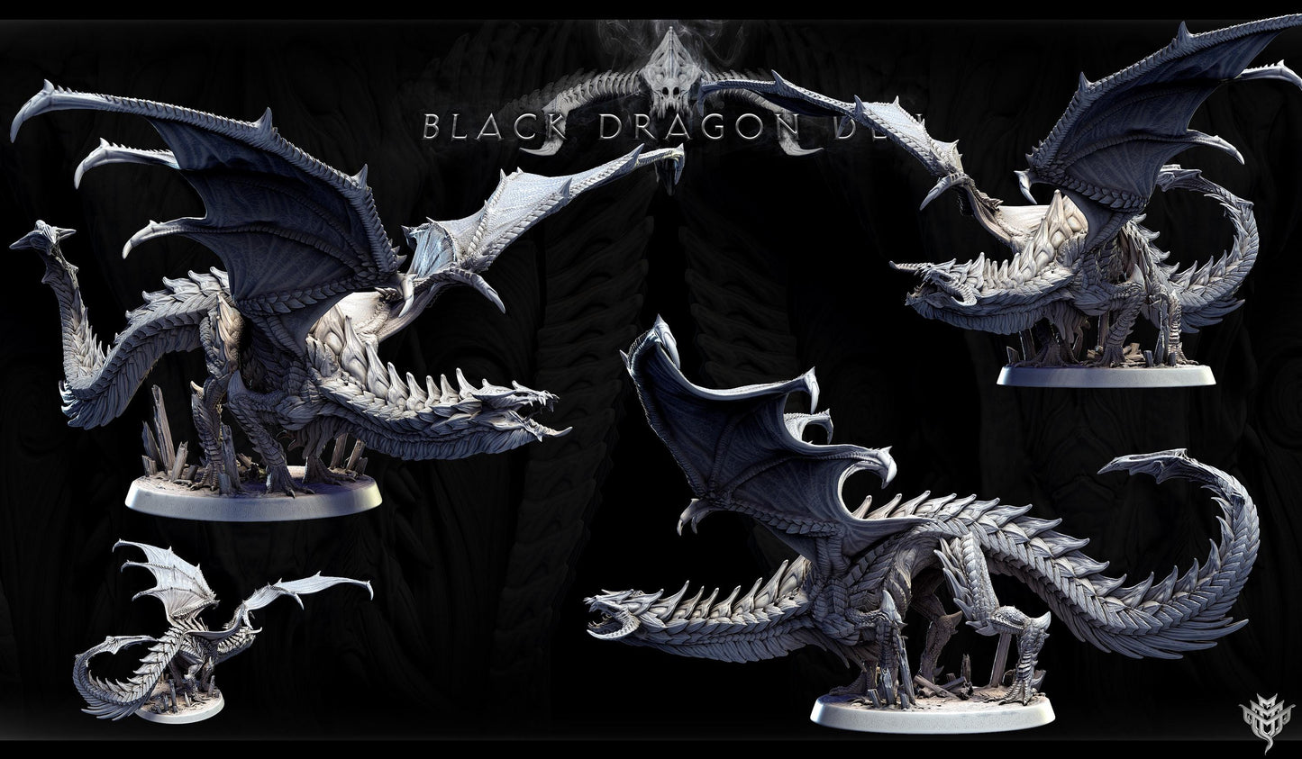 Young Black Dragon by Mini Monster Mayhem | Please Read Description | Print on Demand