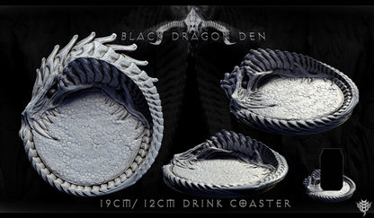 Black Dragon Coaster by Mini Monster Mayhem | Please Read Description | Print on Demand