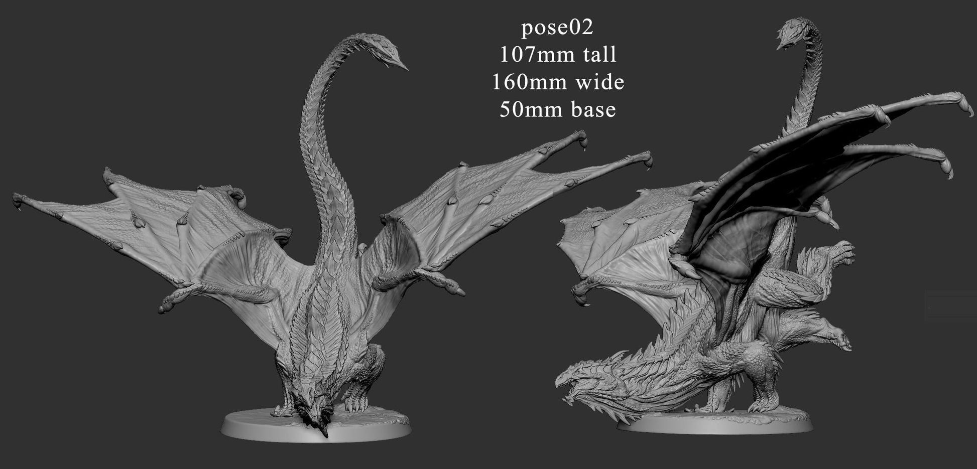 Young White Dragon by Mini Monster Mayhem | Unpainted | Print on Demand | Use Code FREESHIP50