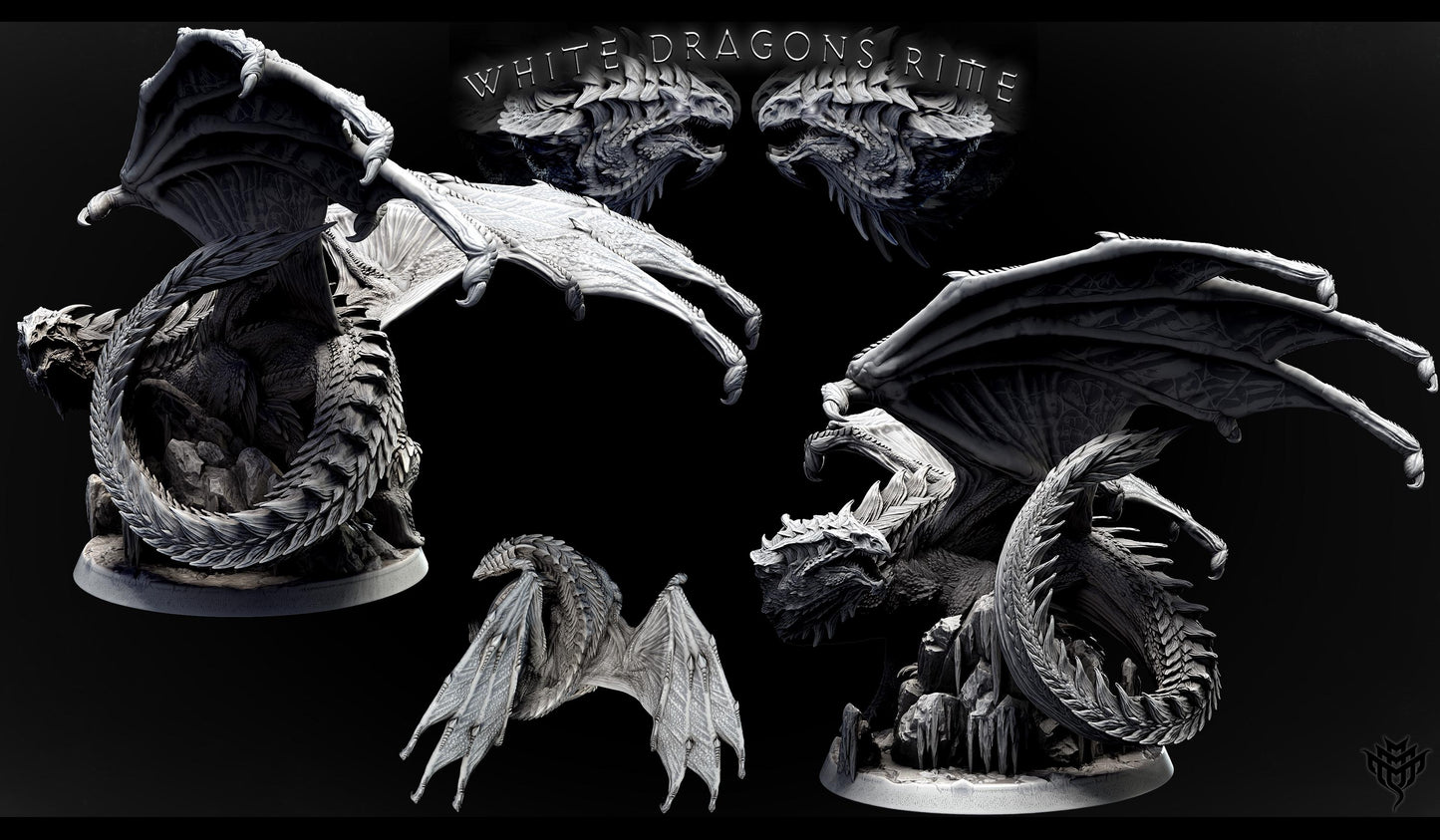 Young White Dragon by Mini Monster Mayhem | Unpainted | Print on Demand | Use Code FREESHIP50