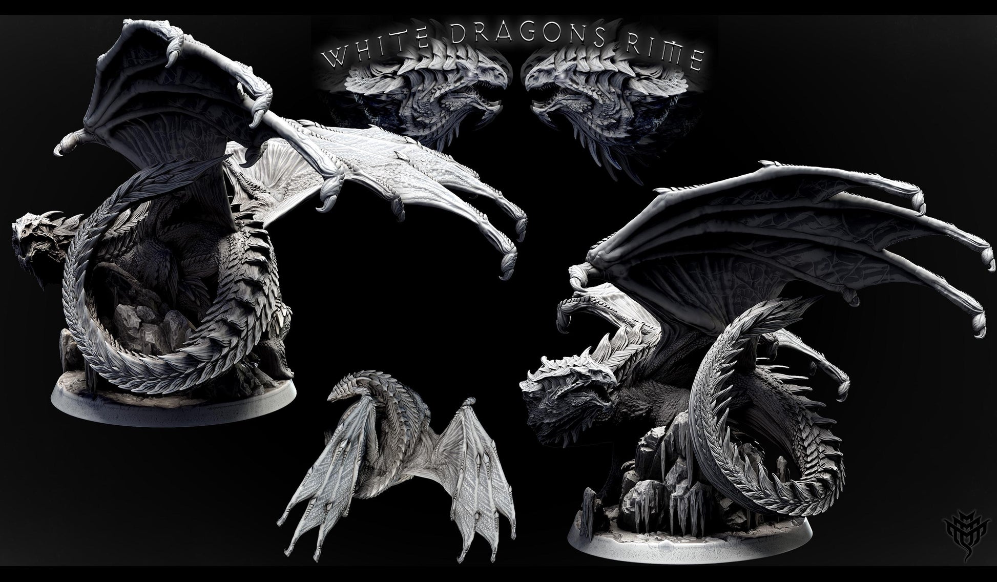 Young White Dragon by Mini Monster Mayhem | Unpainted | Print on Demand | Use Code FREESHIP50