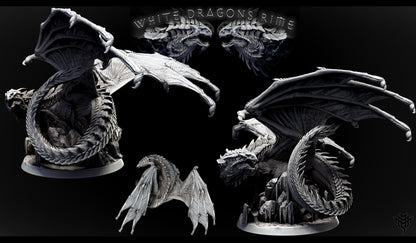 Young White Dragon by Mini Monster Mayhem | Unpainted | Print on Demand | Use Code FREESHIP50