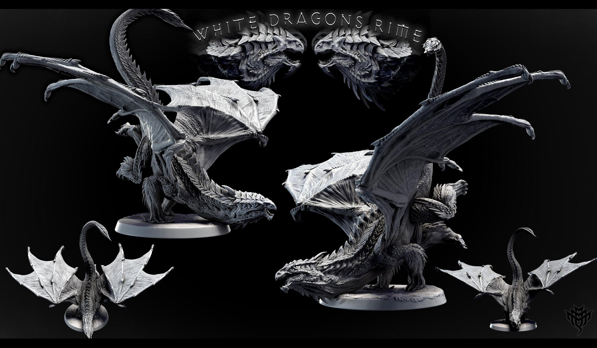 Young White Dragon by Mini Monster Mayhem | Unpainted | Print on Demand | Use Code FREESHIP50