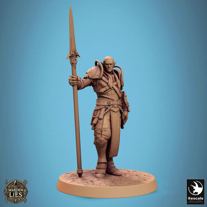Moon Elf Sentinels, Spears by Rescale Miniatures | Unpainted | Print on Demand | Use Code FREESHIP50