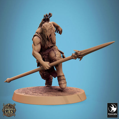 Moon Elf Sentinels, Spears by Rescale Miniatures | Unpainted | Print on Demand | Use Code FREESHIP50