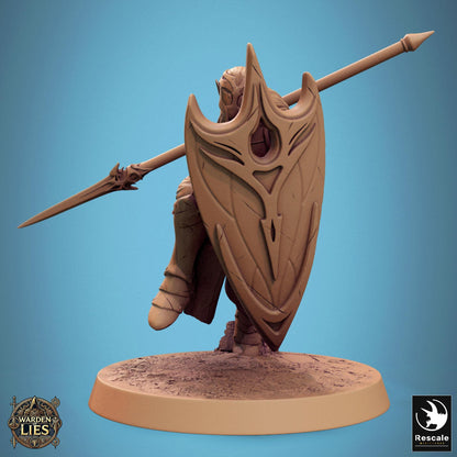 Moon Elf Sentinels, Spears by Rescale Miniatures | Unpainted | Print on Demand | Use Code FREESHIP50