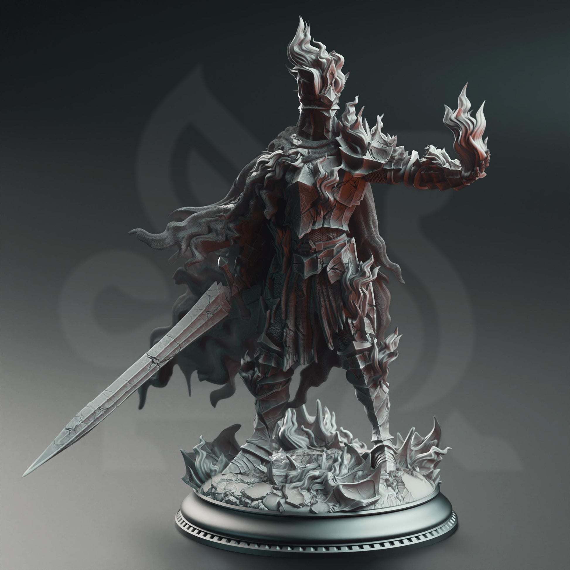 Ser Elias the Heartless, the Burning Knight by DM Stash | Unpainted | Print on Demand | Use Code FREESHIP50