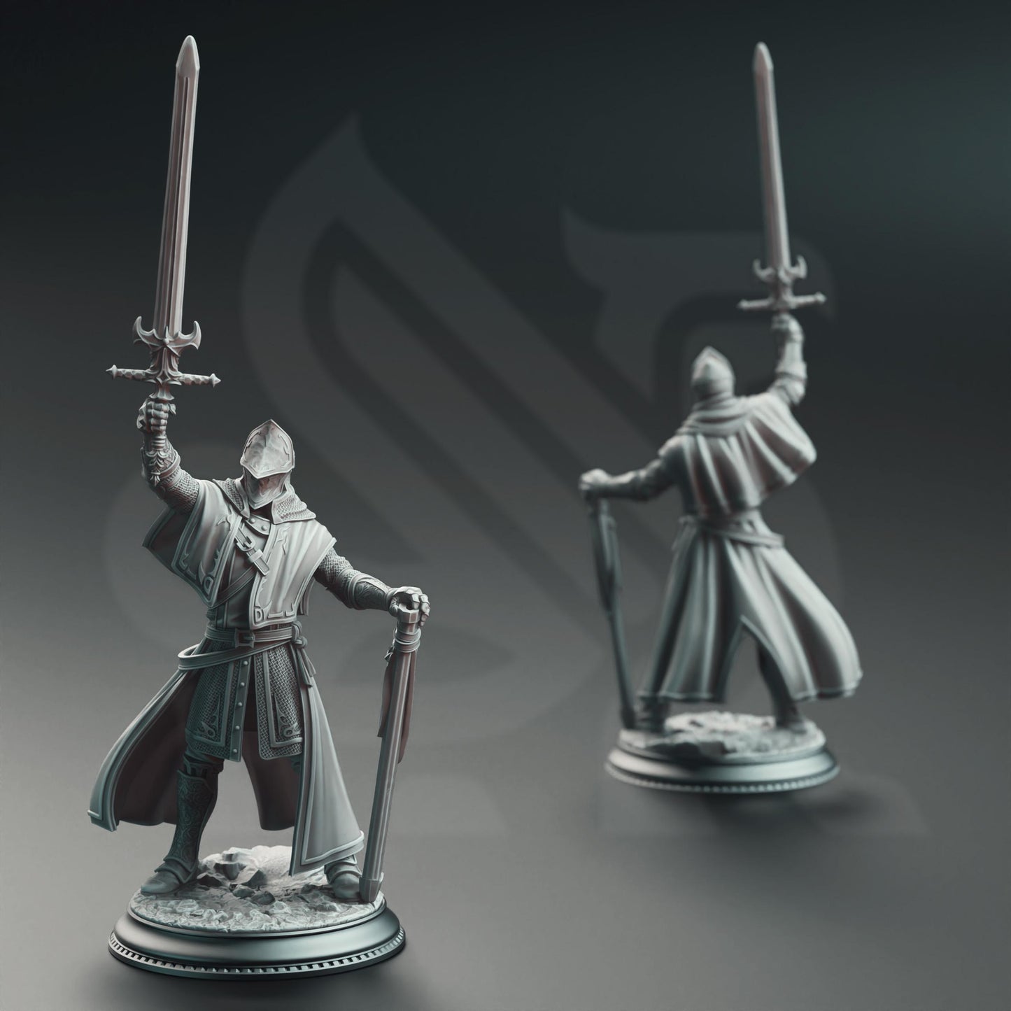 Vicar Atticus, the Priest Knight by DM Stash | Unpainted | Print on Demand | Use Code FREESHIP50