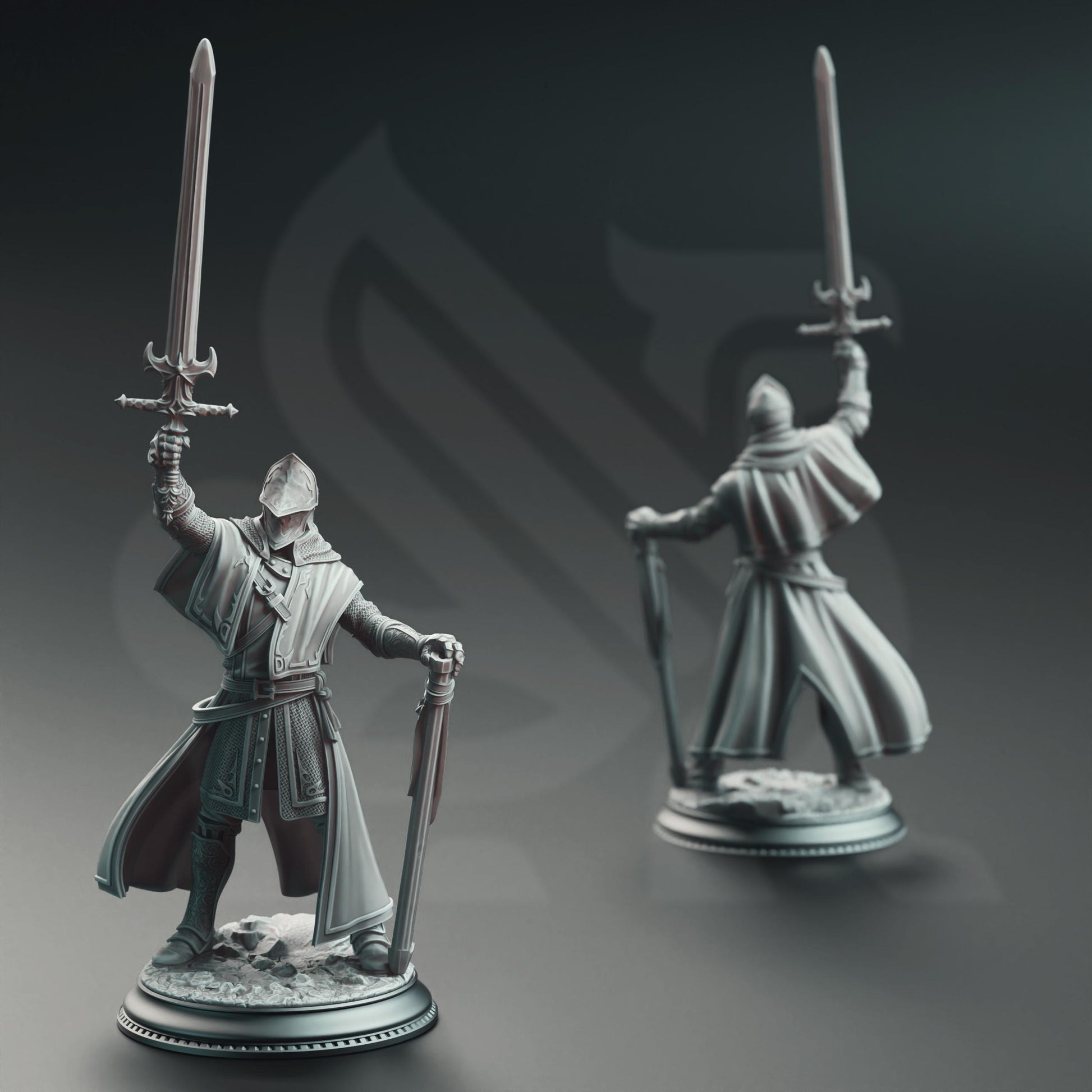 Vicar Atticus, the Priest Knight by DM Stash | Unpainted | Print on Demand | Use Code FREESHIP50
